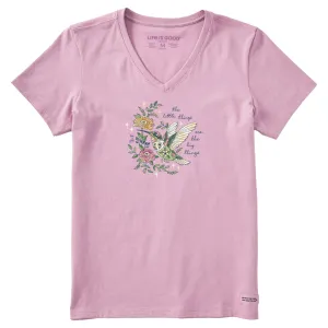 Women's Little Thing Hummingbird Short Sleeve Crusher Vee