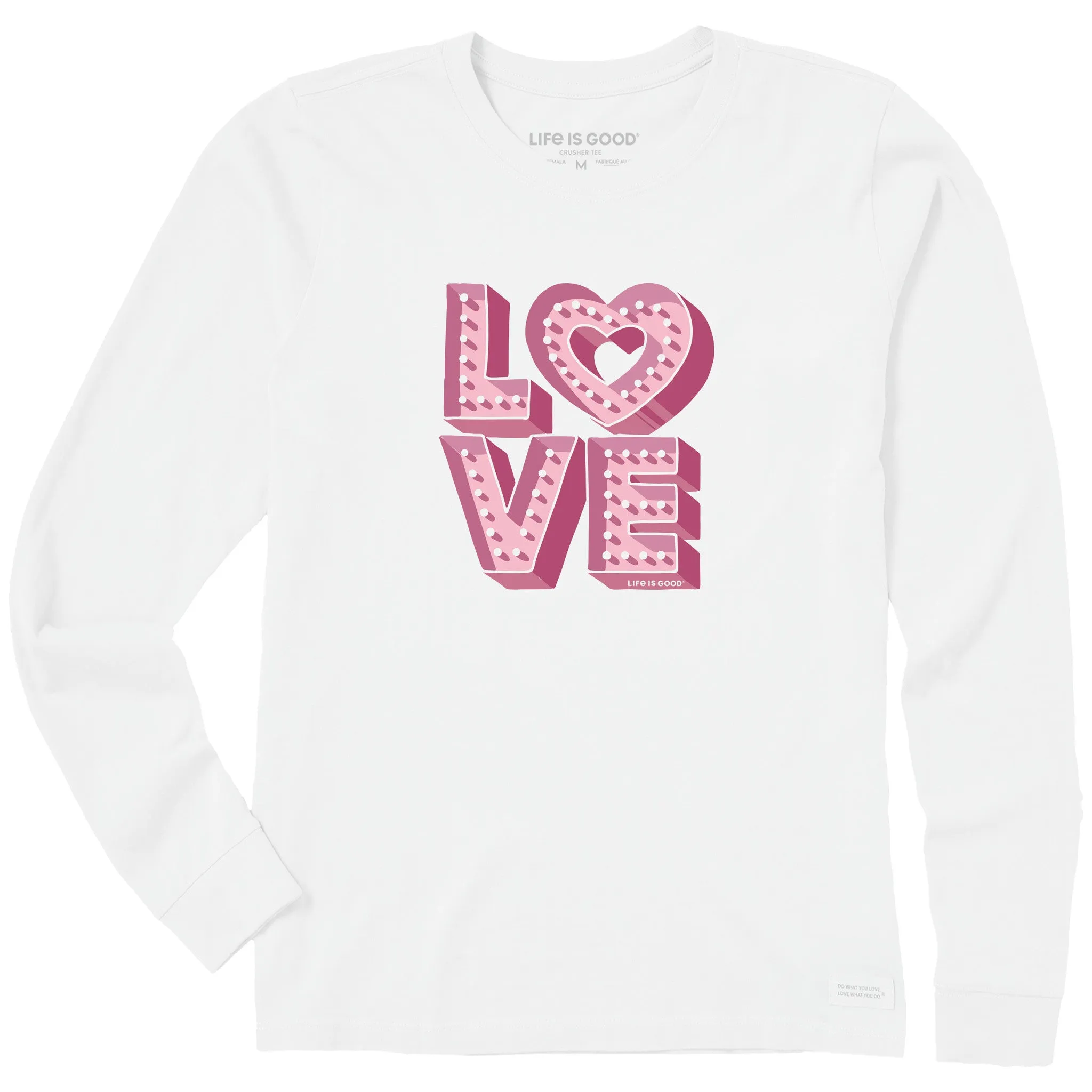 Women's Love Up in Lights Long Sleeve Crusher Tee