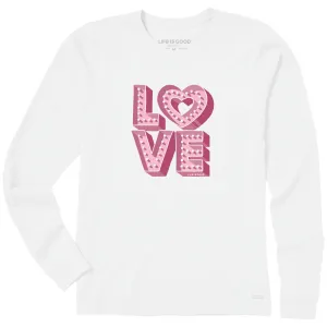 Women's Love Up in Lights Long Sleeve Crusher Tee