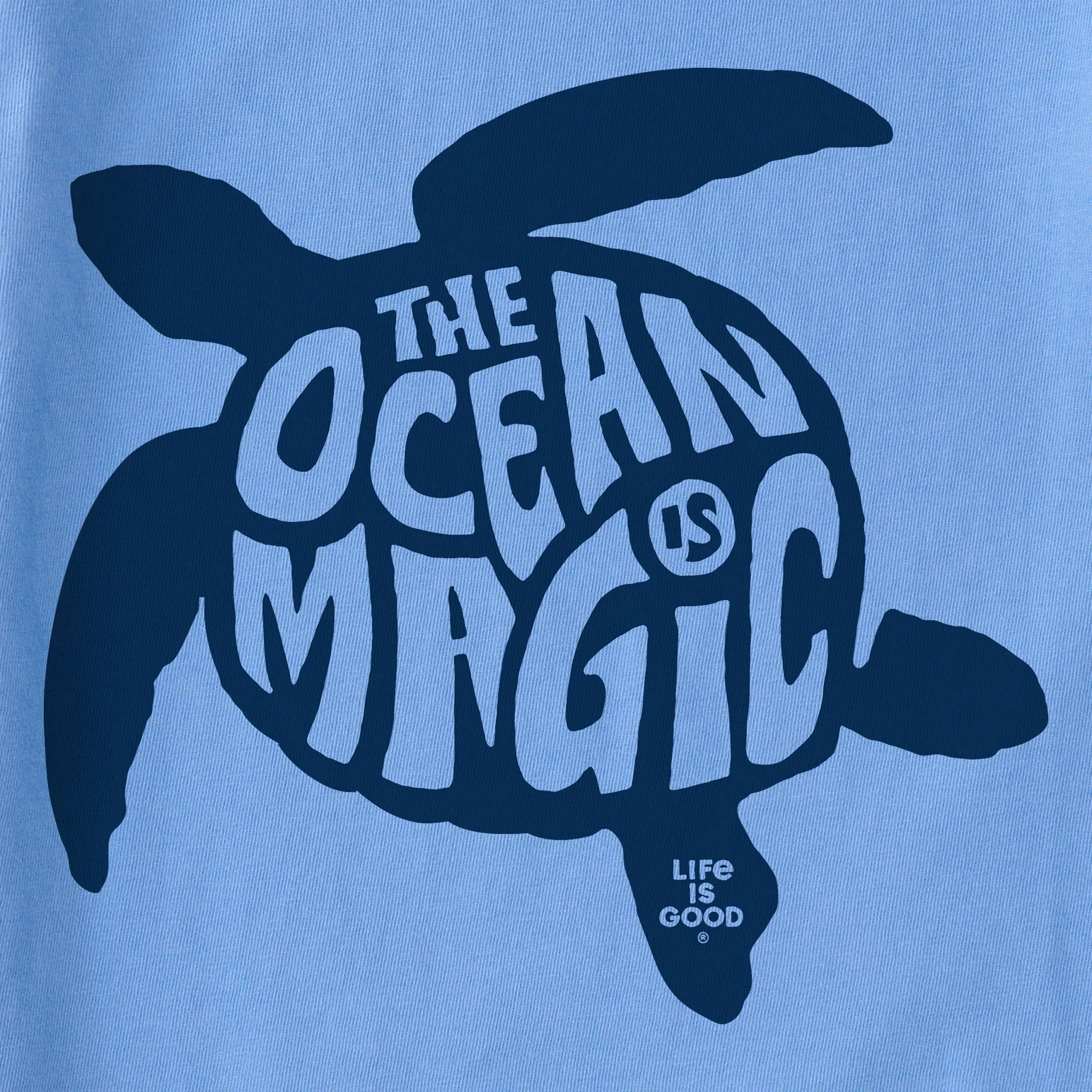 Women's Ocean is Magic Turtle Short Sleeve Vee