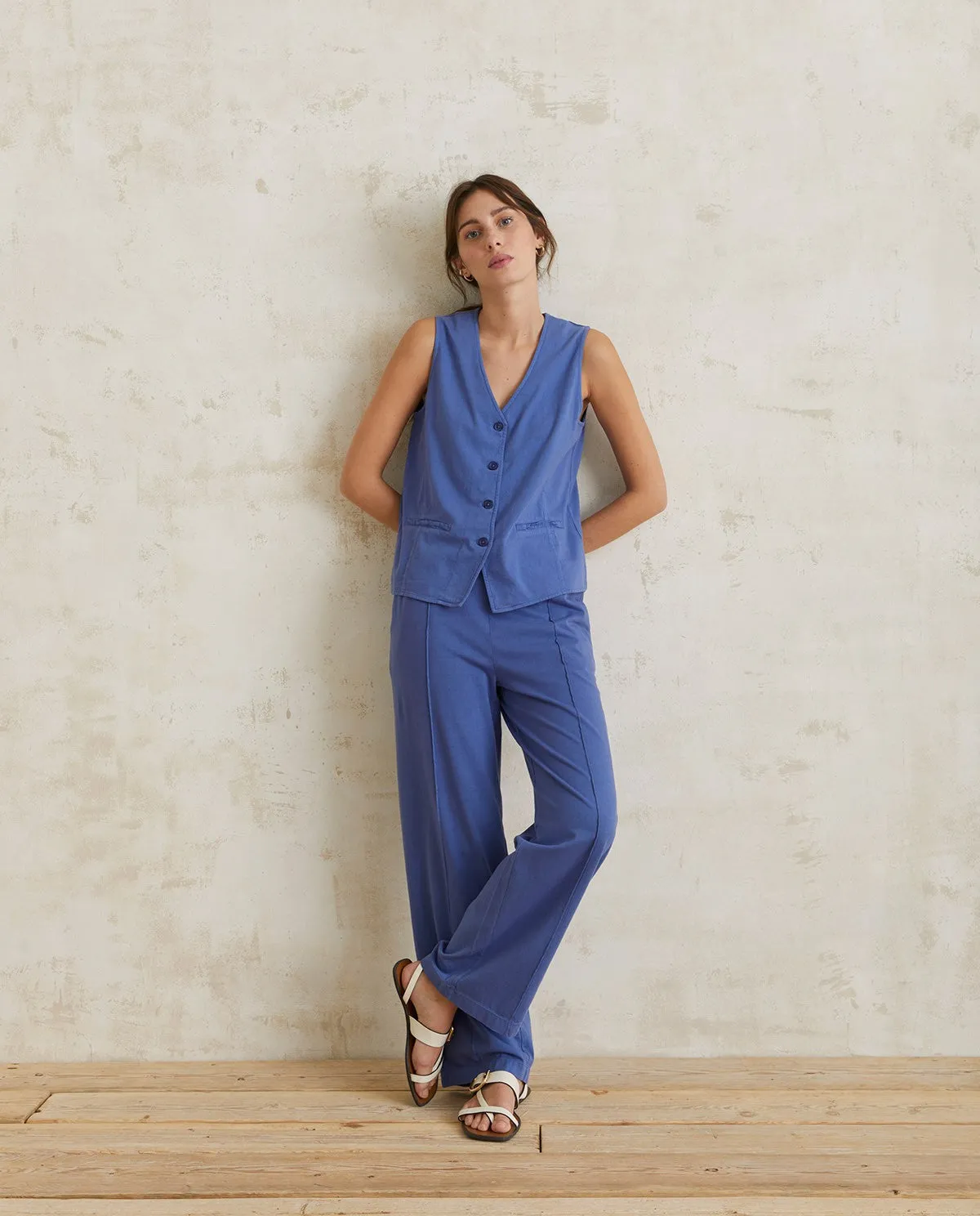 Yerse Casual waistcoat Royal Blue