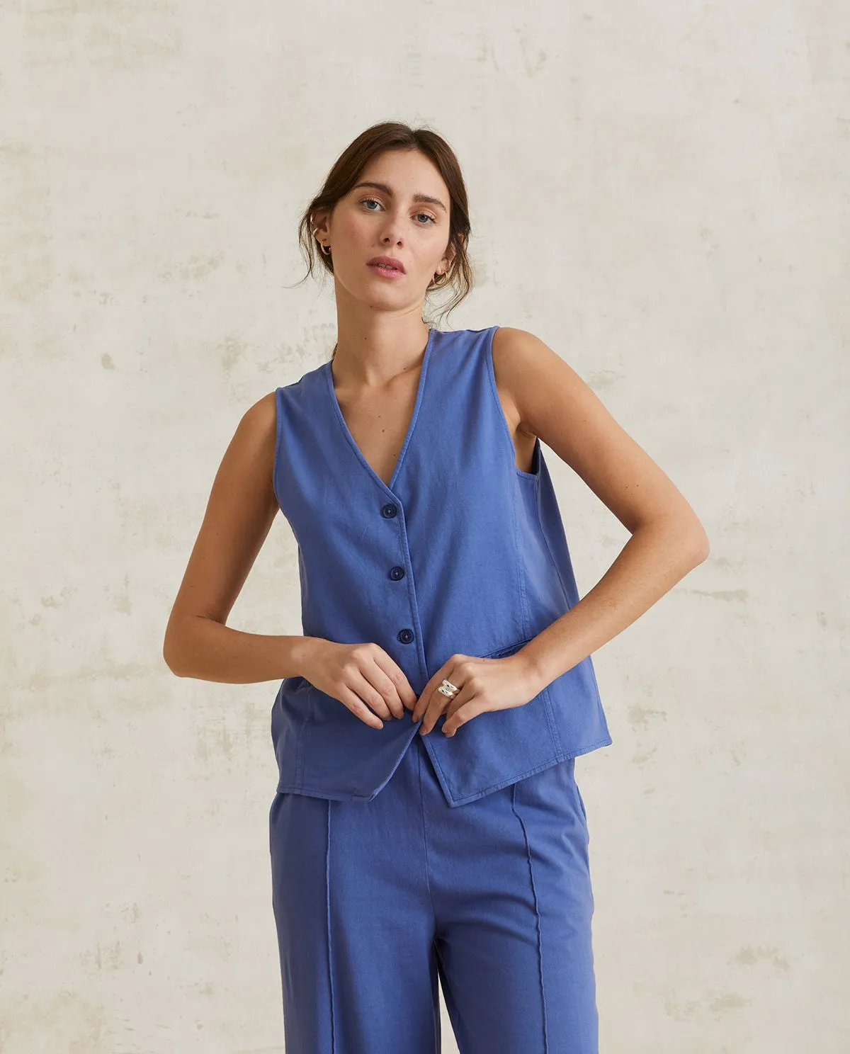 Yerse Casual waistcoat Royal Blue