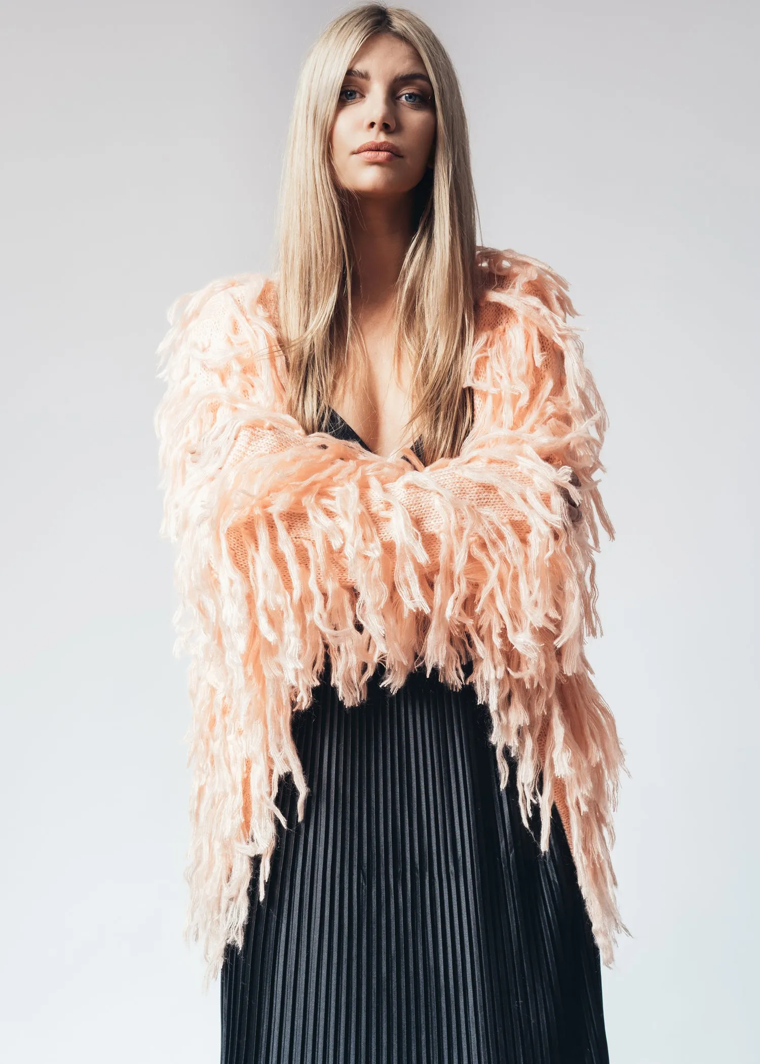 You Could Be My Flamingo Pink Shaggy Jacket