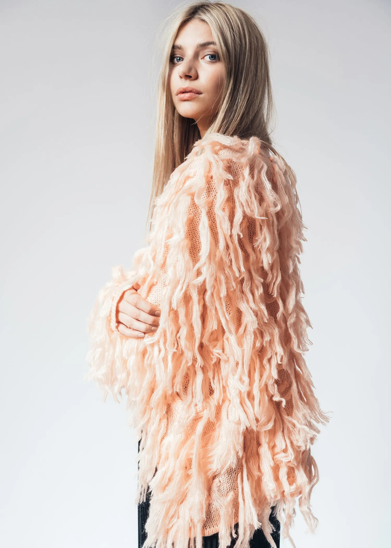 You Could Be My Flamingo Pink Shaggy Jacket