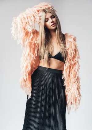 You Could Be My Flamingo Pink Shaggy Jacket